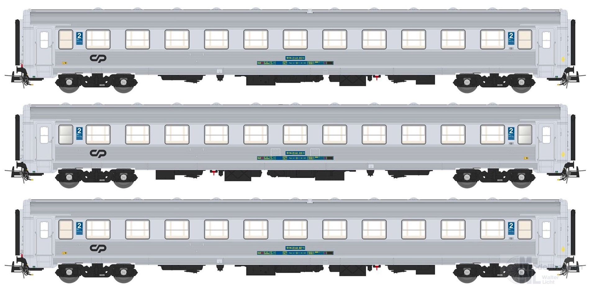 Sudexpress S1204 - Personenwagen Set CP Ep.V 3.tlg. Carruagens Sorefame 21-40 H0/GL
