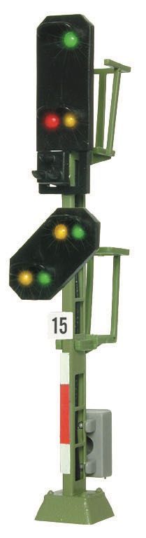 Viessmann 4915 - Licht Einfachsignal mit Vorsignal TT 1:120