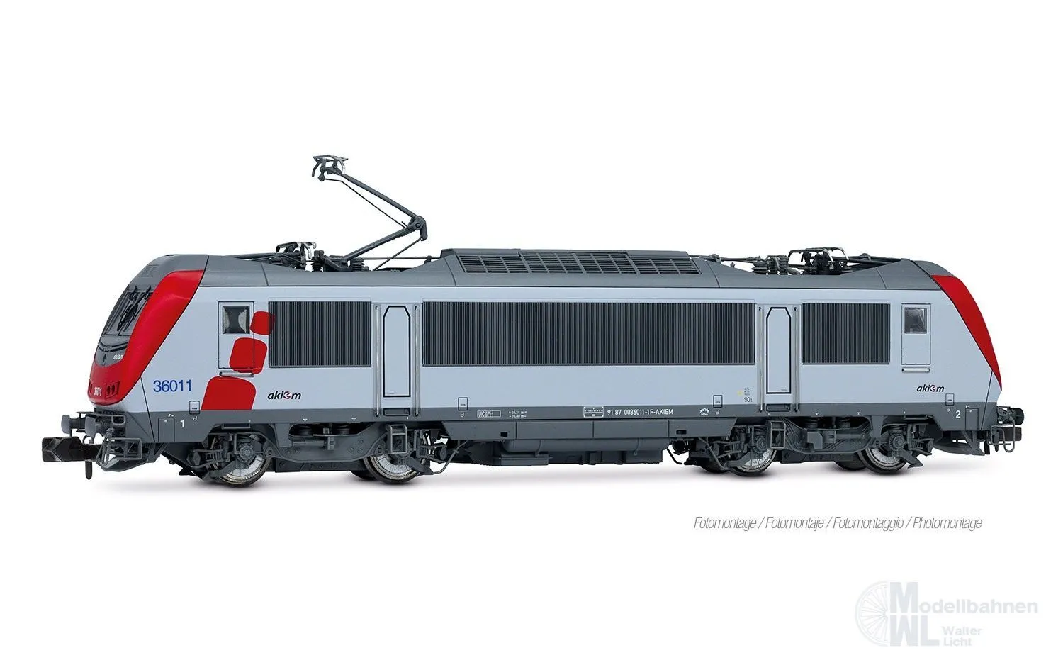 Arnold 2682 - E-Lok BB 36011 Akiem Ep.VI grau/rot N 1:160
