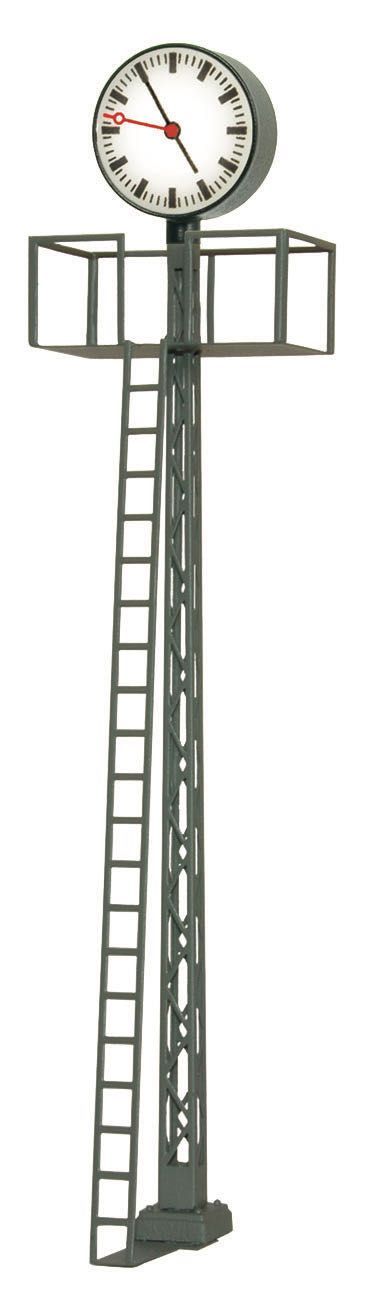 Viessmann 5082 - Beleuchtete Bahnhofsuhr auf Gittermast 110mm H0 1:87