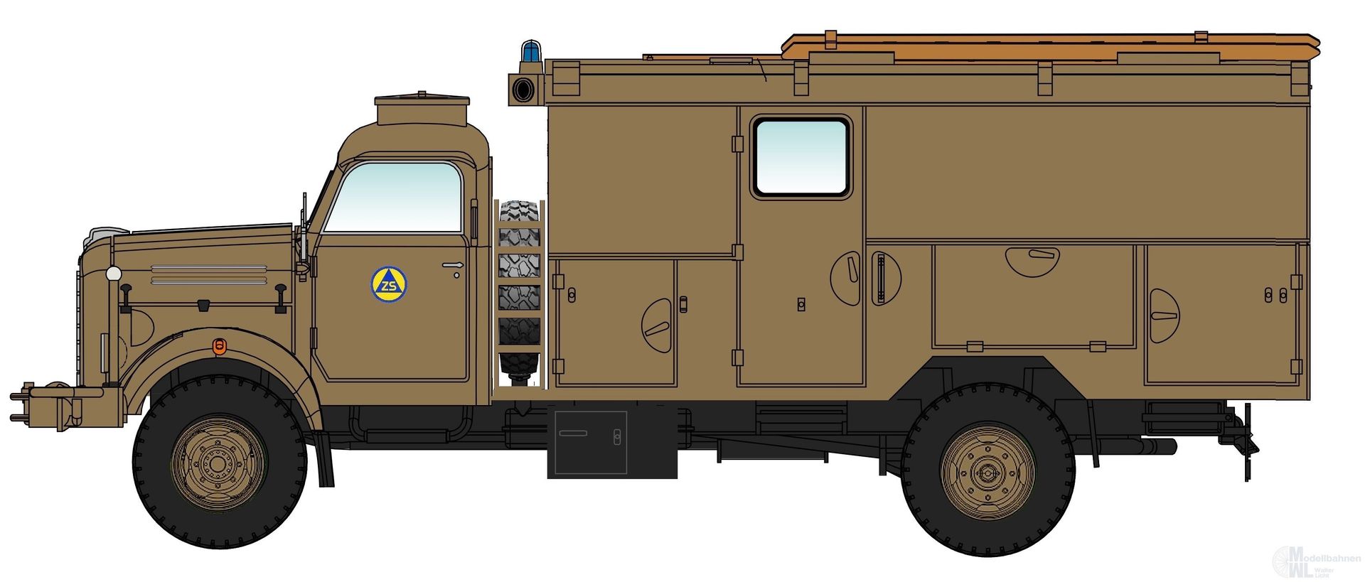 NPE NA99144 - Borgward B 4500 GKW Zivilschutz H0 1:87