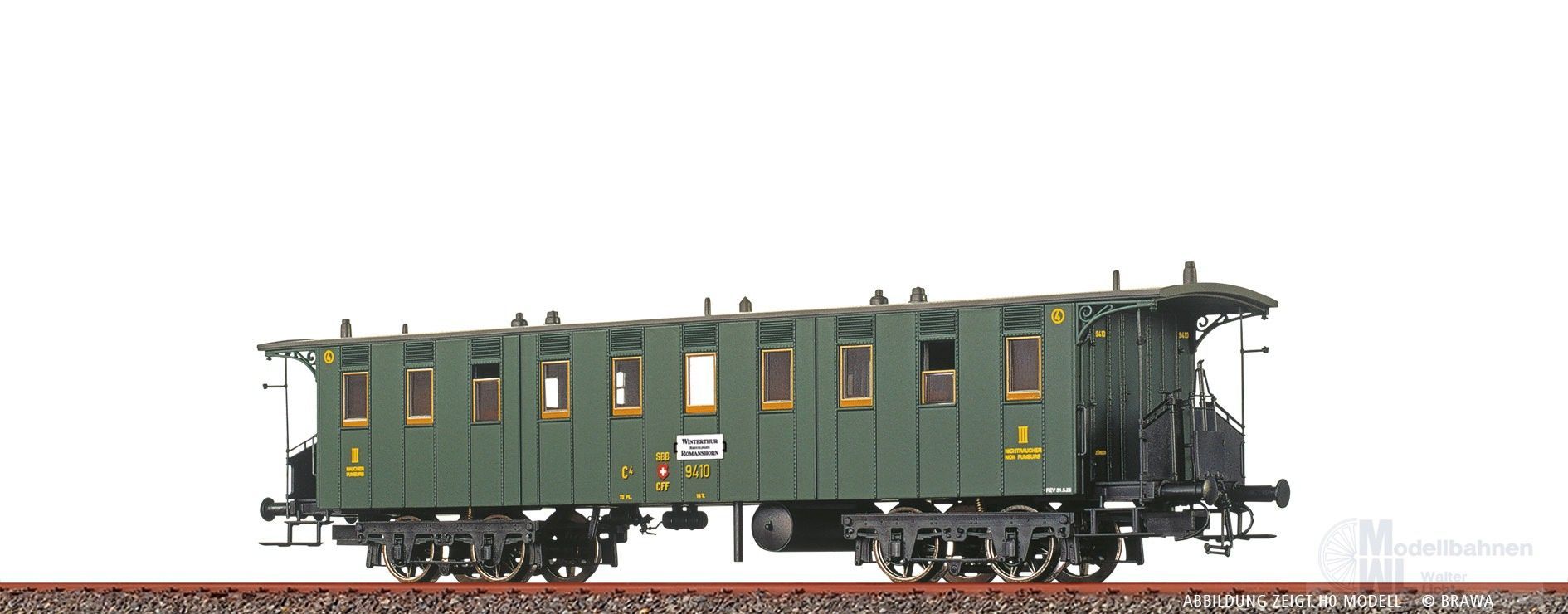 Brawa 65089 - Personenwagen SBB Ep.II C4 9410 N 1:160 Brawa 65089 - Personenwagen SBB Ep.II C4 9410 N 1:160