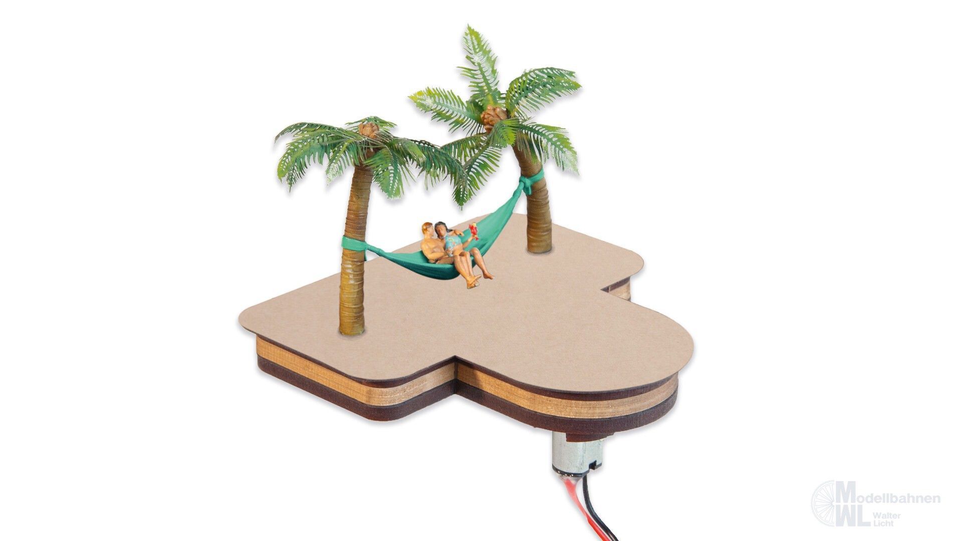 Noch 21772 - micro-motion Palmen mit Hängematte 5 cm hoch H0 1:87