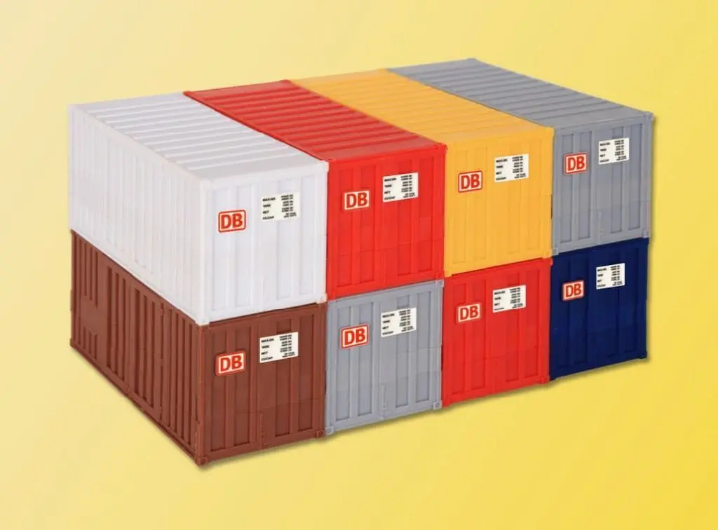 Kibri 10924 - 20-Fuss-Container 6 Stück H0 1:87