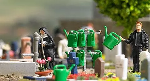 Busch 1090 - Friedhof Ausgestaltung H0 1:87