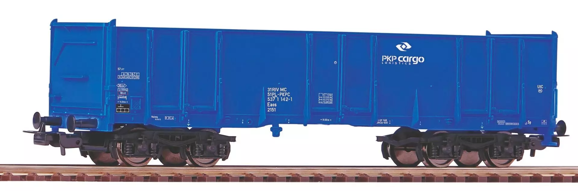 Piko 58778 - Güterwagen offen Eaos PKP Cargo Ep.VI H0/GL