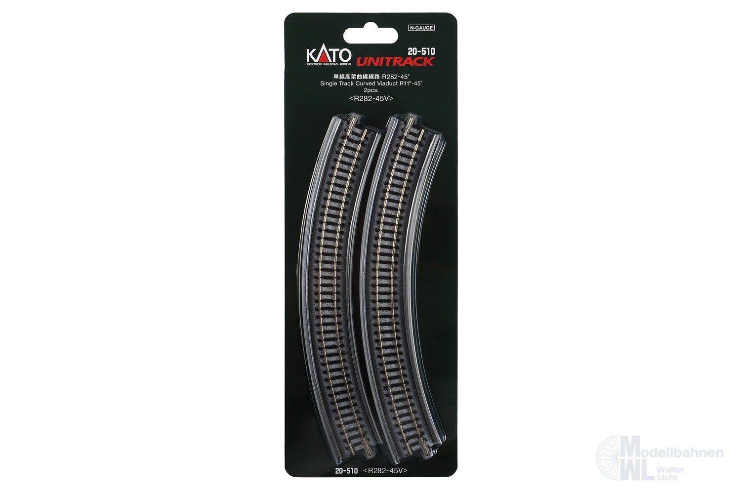 Kato 20-510 - Viadukt gebogen R282mm 45° 2 Stück N 1:160 Kato 20-510 - Viadukt gebogen R282mm 45° 2 Stück N 1:160