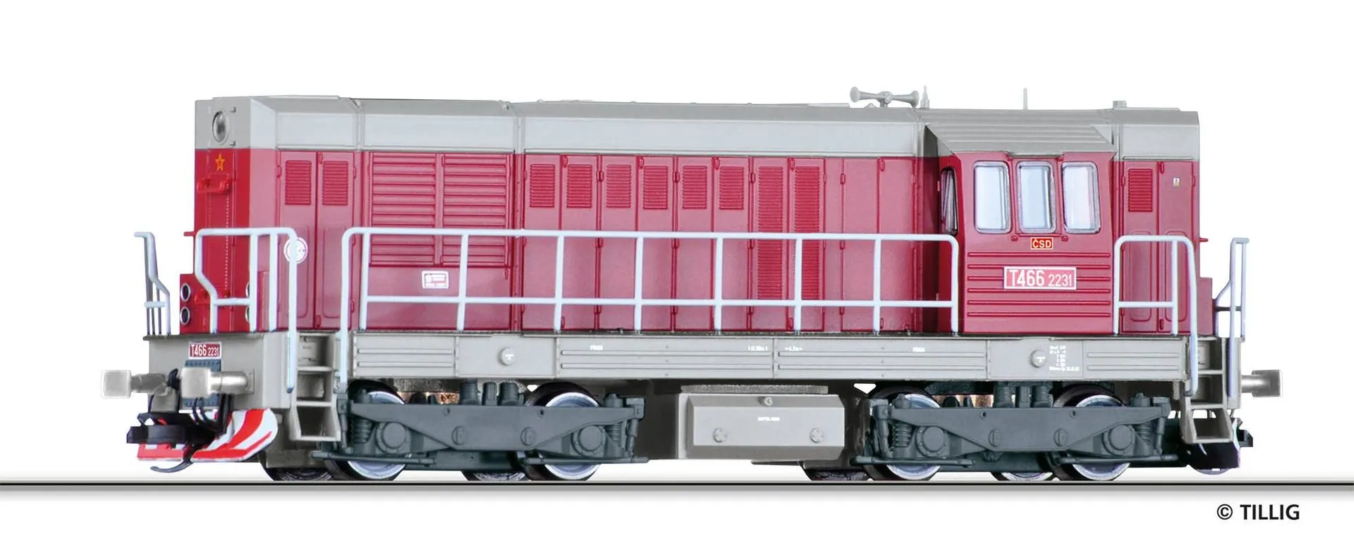 Tillig 02767 - Diesellok T 466.2 CSD Ep.IV TT 1:120