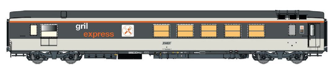LS Models 40145 - Speisewagen SNCF Ep.IV Gril Express GE Corail mit IB H0/GL