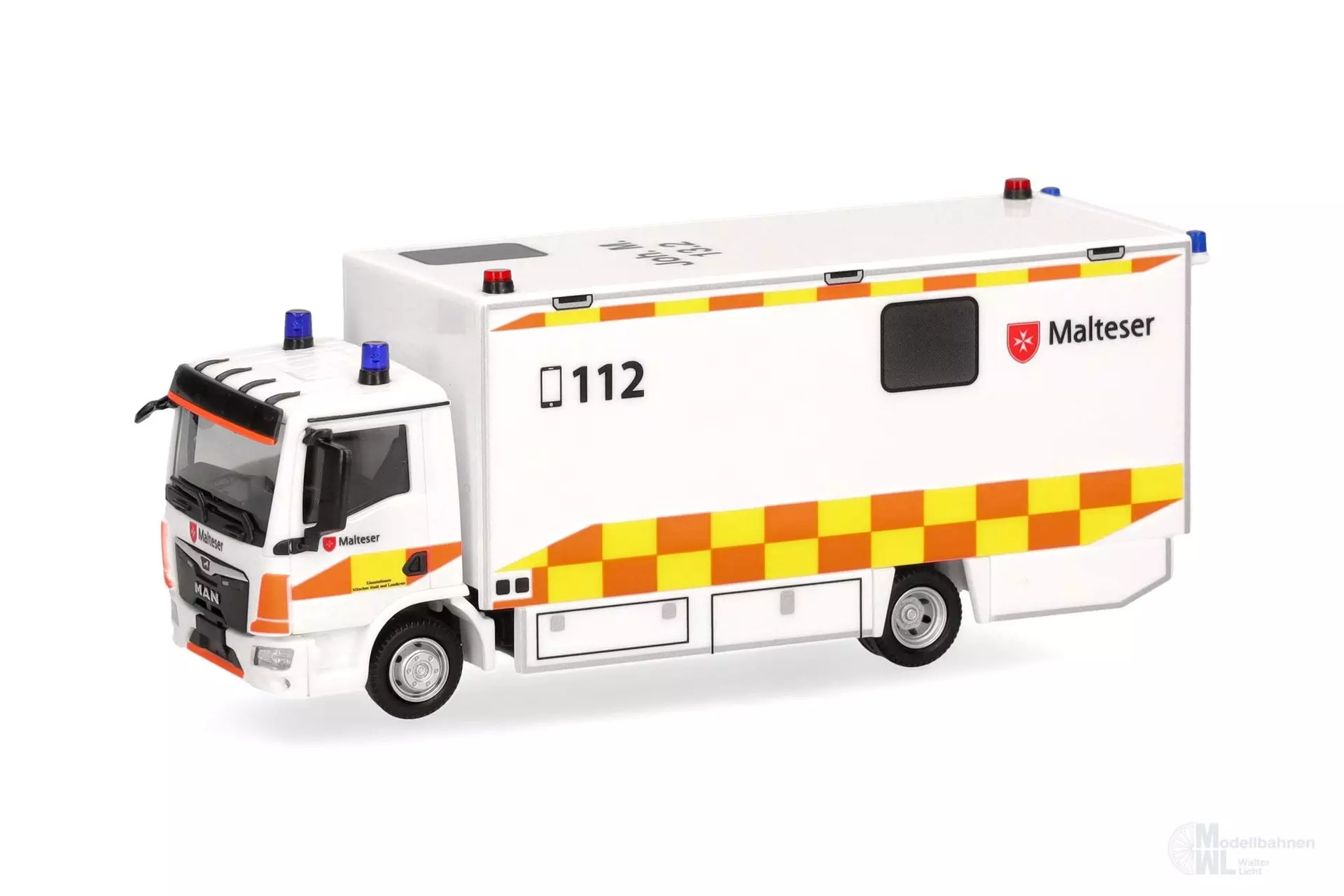 Herpa 098809 - MAN TGL CC Koffer-LKW Malteser H0 1:87