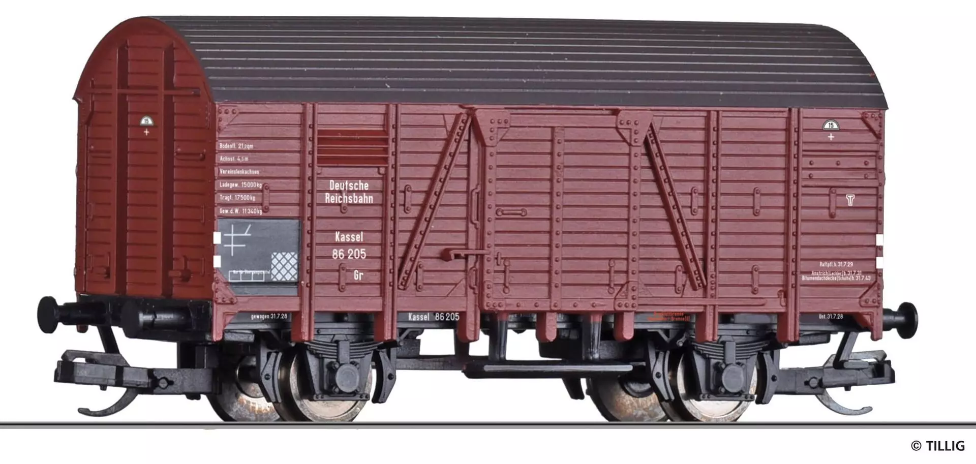 Tillig 17121 - Güterwagen gedeckt DRG Ep.II Gr Kassel TT 1:120