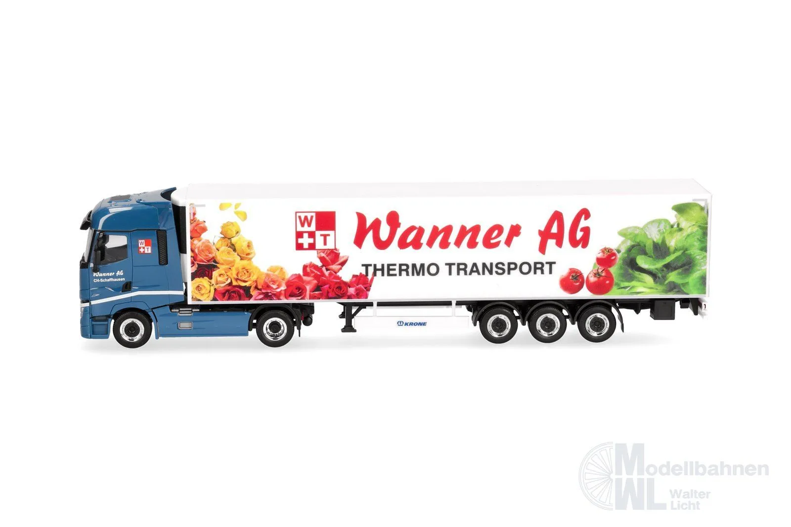 Herpa 321242 - Renault T facelift Kühlkoffer-Sattelzug Wanner AG H0 1:87