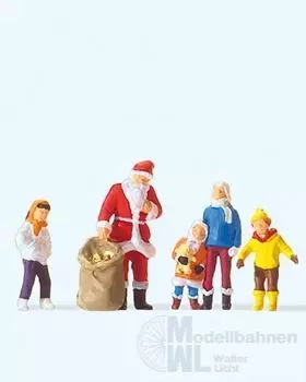 Preiser 29098 - Weihnachtsmann mit Kindern H0 1:87