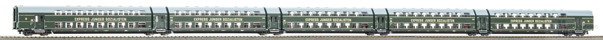 Piko 53125 - Doppelstockgliederzug DR Ep.III DGBe12 5.tlg. H0/GL