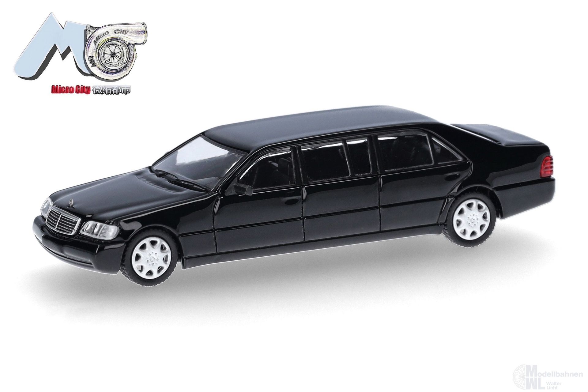 Herpa 87MC000103 - Mercedes-Benz S600 Pullmann schwarz H0 1:87