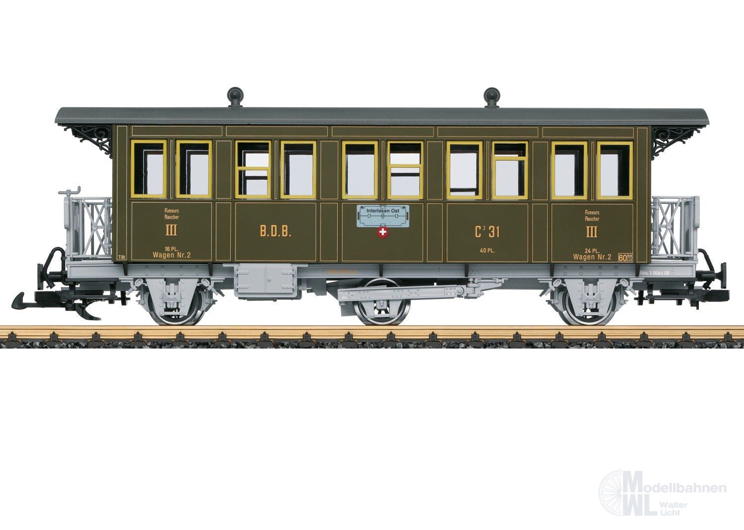 LGB 31332 - Personenwagen BOB Ep.VI 3.Kl. Spur G 1:22,5 LGB 31332 - Personenwagen BOB Ep.VI 3.Kl. Spur G 1:22,5