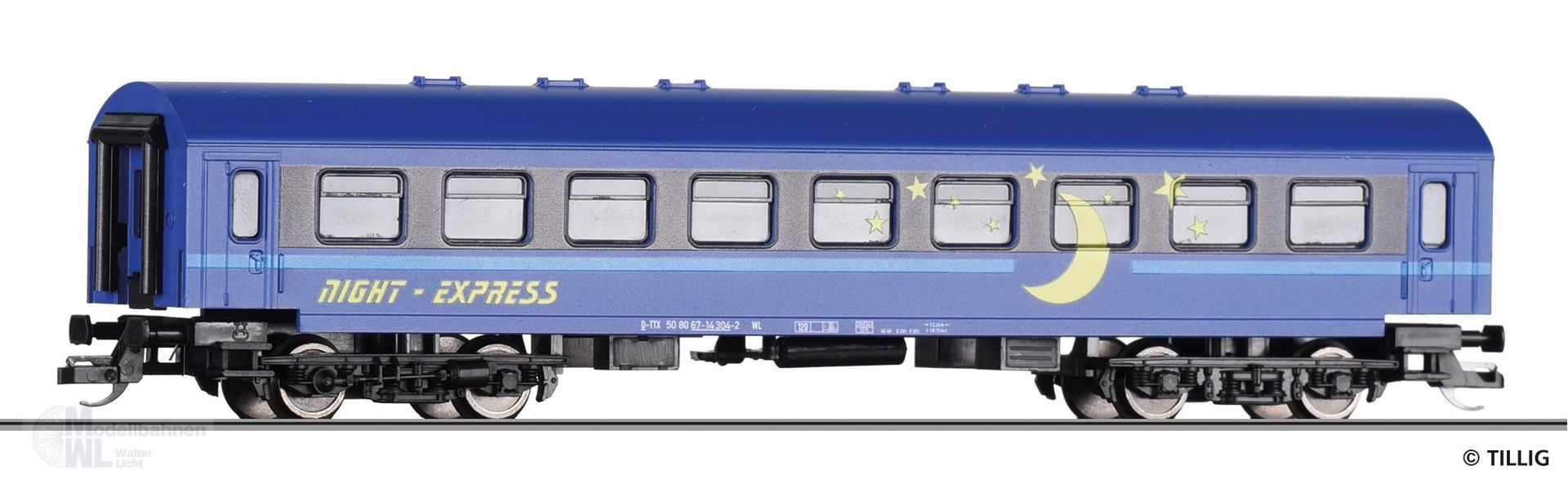 Tillig 13192 - START-Schlafwagen TT-Express Ep.VI TT 1:120
