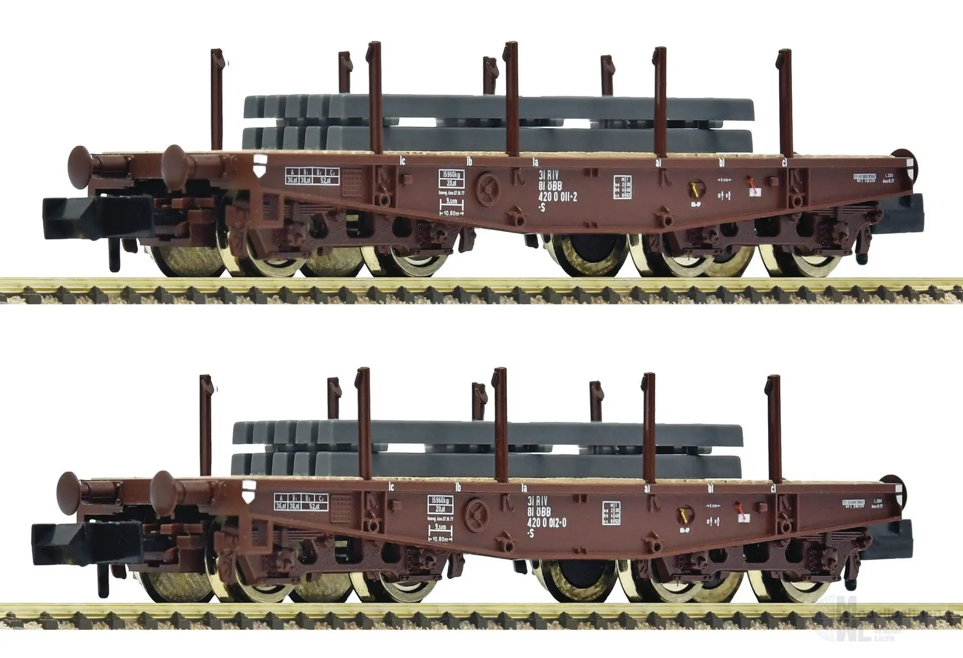 Fleischmann 6660135 - Schwerlastwagen Ste ÖBB Ep.IV 2.tlg. beladen N 1:160