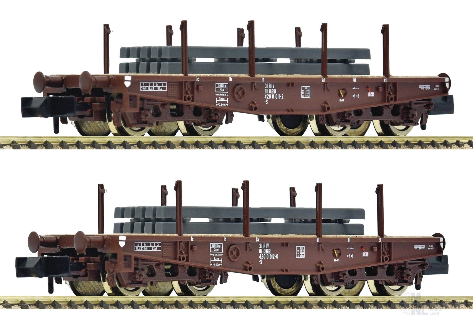 Fleischmann 6660135 - Schwerlastwagen Ste ÖBB Ep.IV 2.tlg. beladen N 1:160