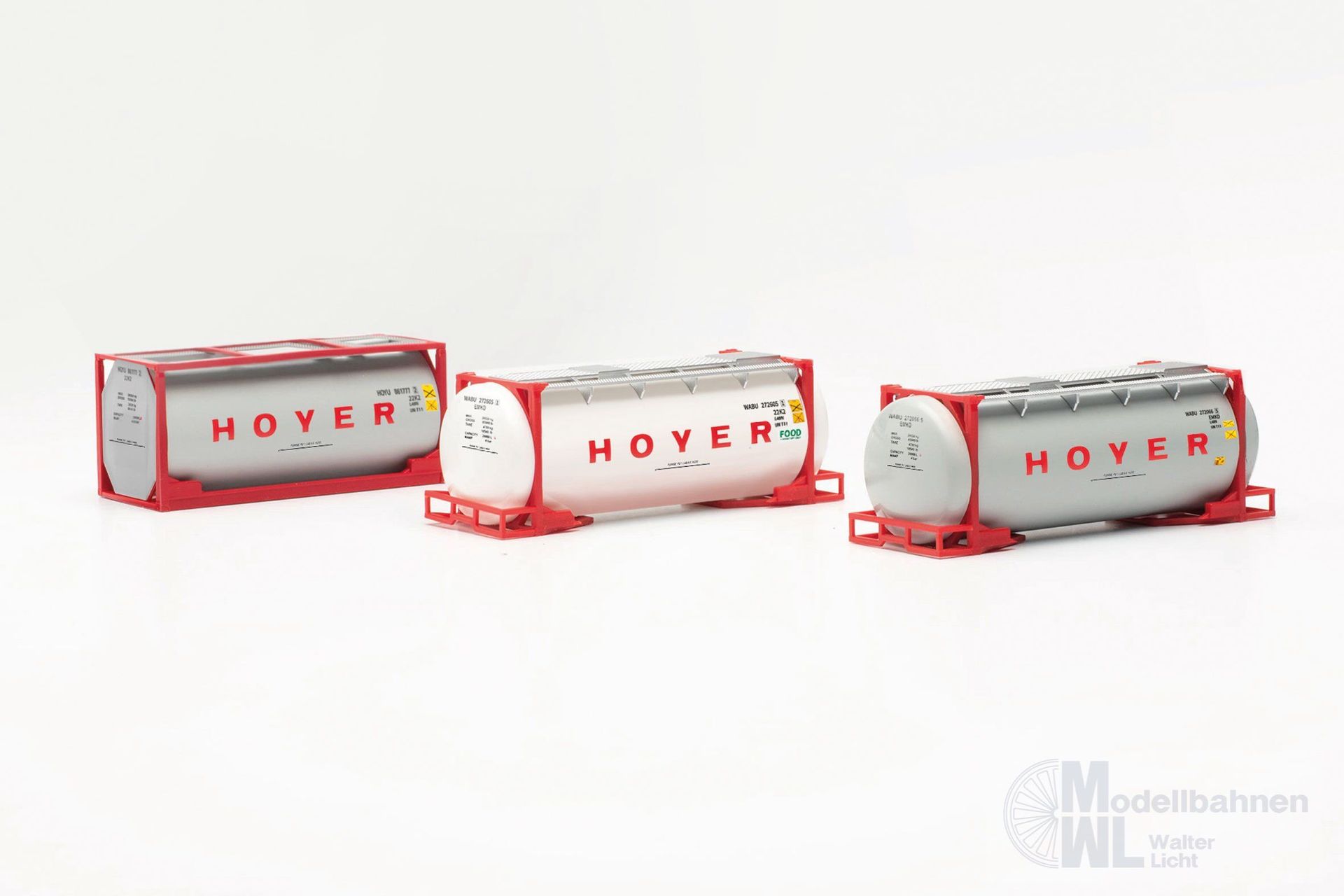 Herpa 076500-006 - 3er Set Tankcontainer Hoyer H0 1:87