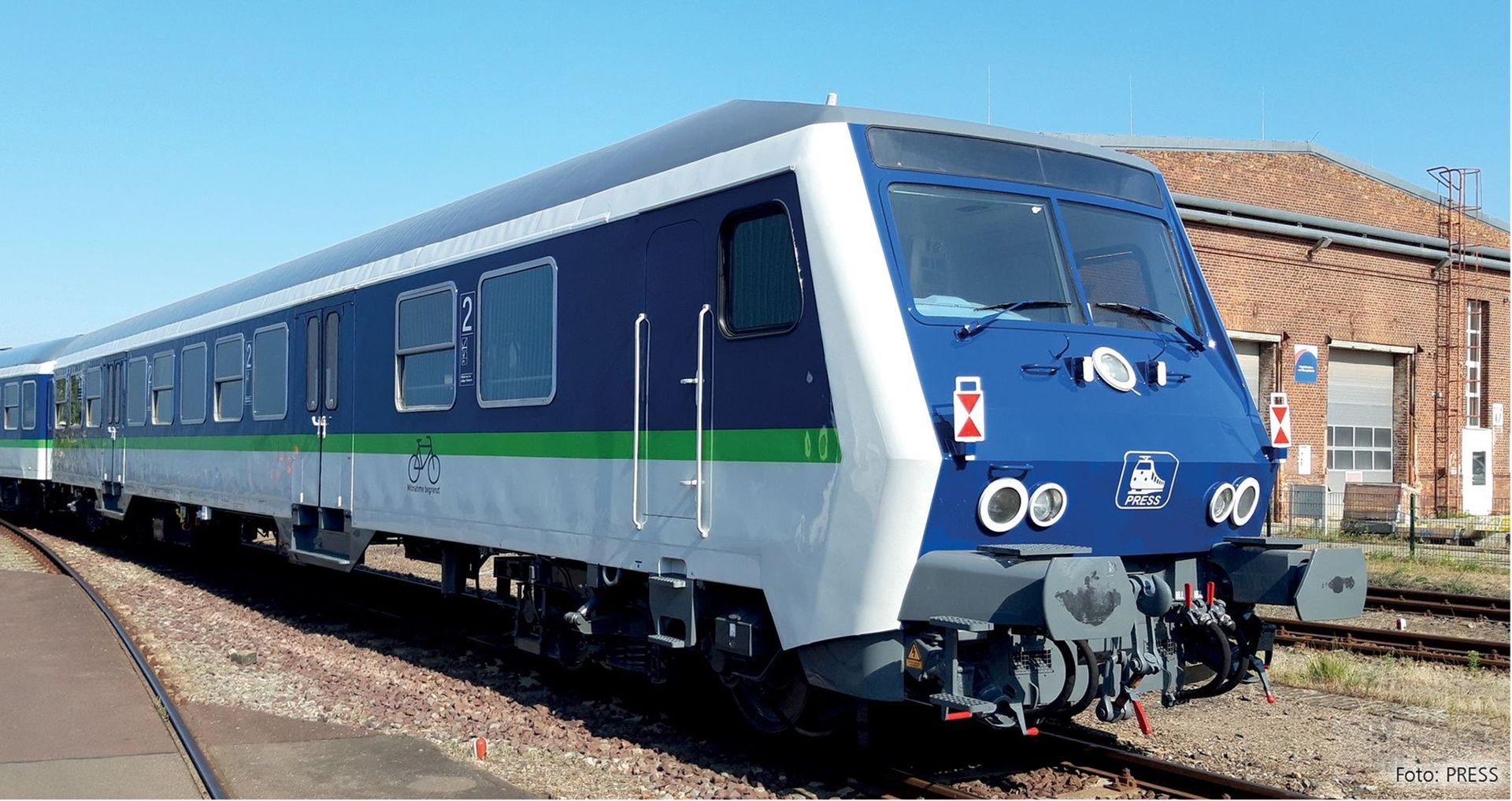 Tillig 13837 - Steuerwagen Pressnitztalbahn GmbH Ep.VI Bnrdfzf 483 TT 1:120