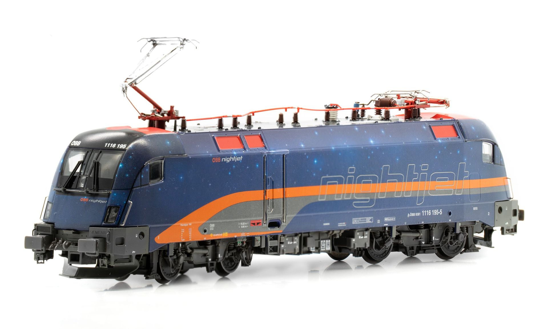 Jägerndorfer Modellbahn 28200 - E-Lok Rh 1116 195-5 ÖBB Ep.VI Nightjet H0/GL