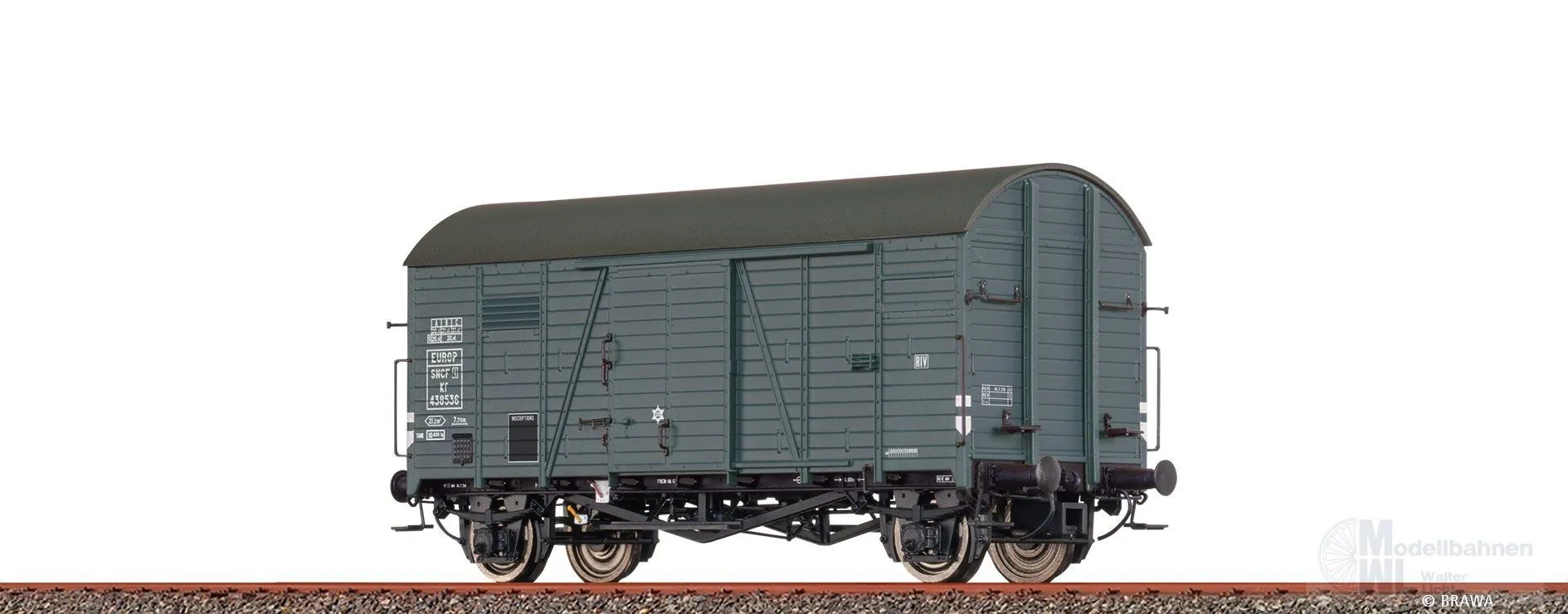 Brawa 50739 - Güterwagen ged. SNCF Ep.III Kf EUROP H0/GL