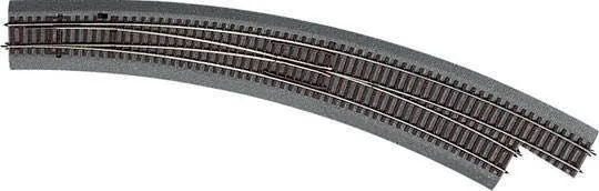 Roco 42567 - Bogenweiche rechts BWR 9/10 hand mit Bettung H0/GL