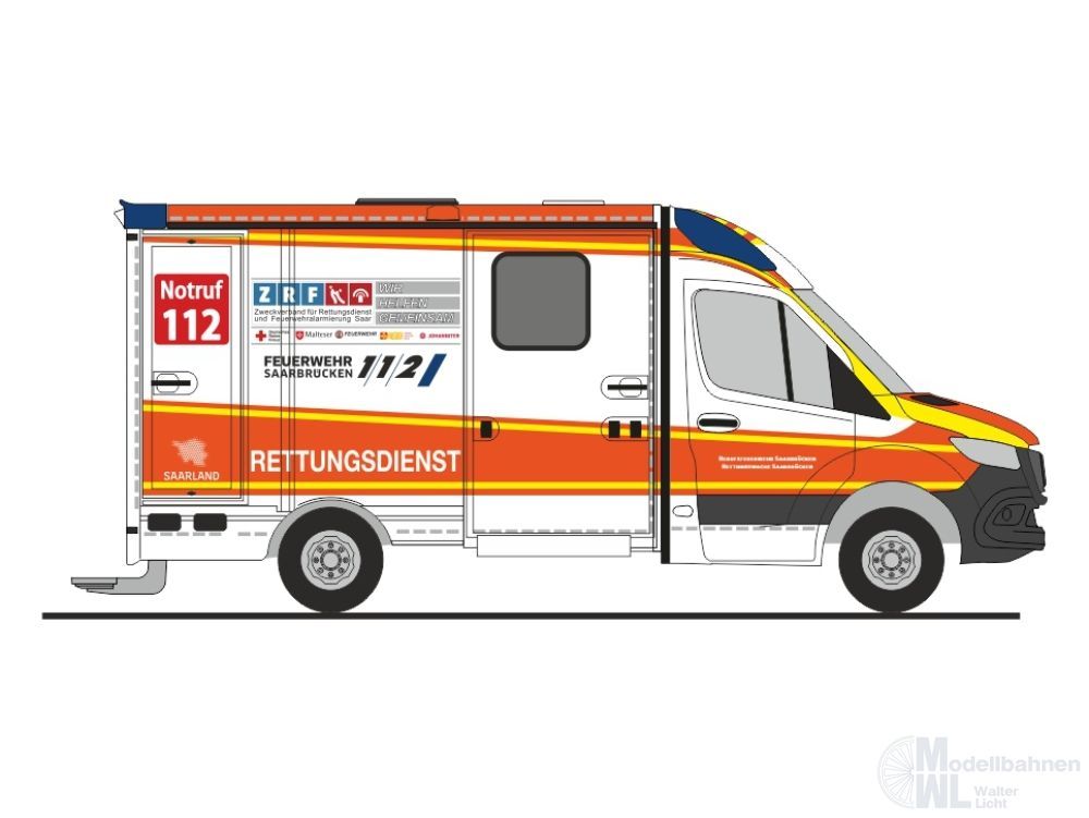 Rietze 76120 - System Strobel RTW´18 ZRF- BF Saarbrücken H0 1:87