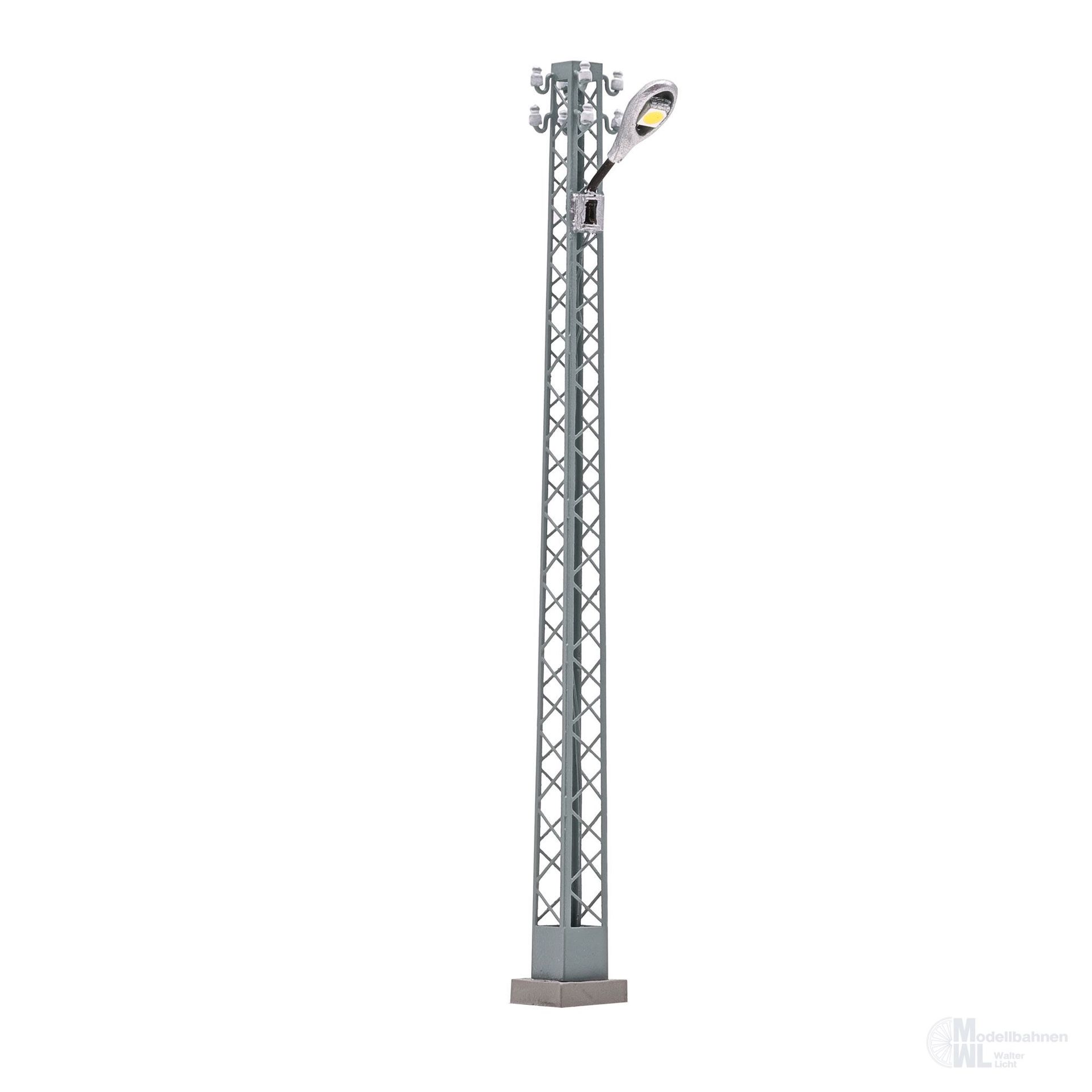 Busch 8727 - Gittermastleuchte weiß oval 78mm TT 1:120