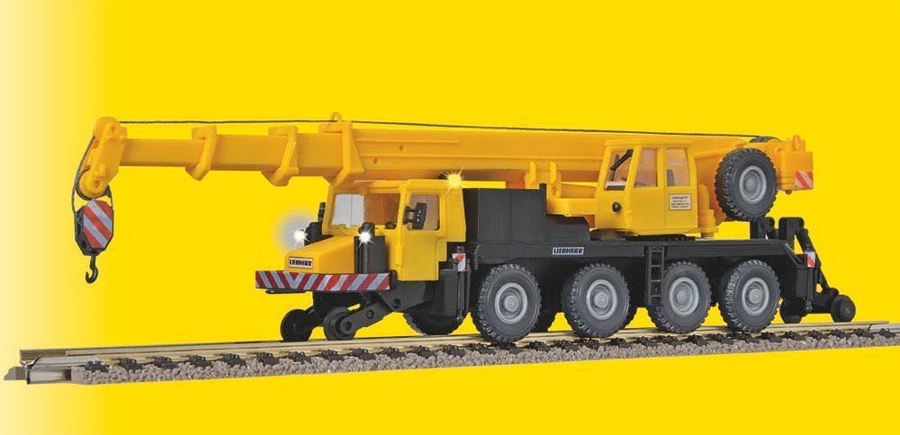 Kibri 10558 - Zweiwege-Mobilkran LTM 1050-4 GleisBau mit LED Beleuchtung H0 1:87