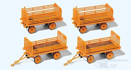 Preiser 17128 - Anhänger zu Elektrokarre Deutsche Post Ep.IV 4 Stück H0 1:87 Preiser 17128 - Anhänger zu Elektrokarre Deutsche Post Ep.IV 4 Stück H0 1:87