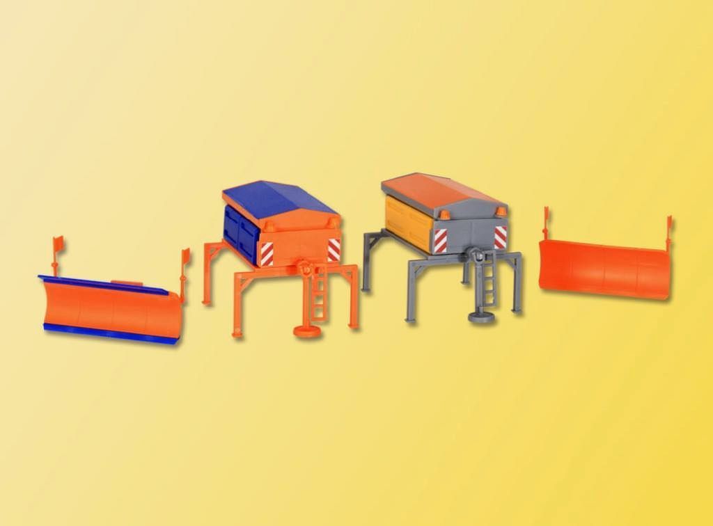 Kibri 15013 - Streugeräteaufbau und Schneepflug je 2 Stück H0 1:87