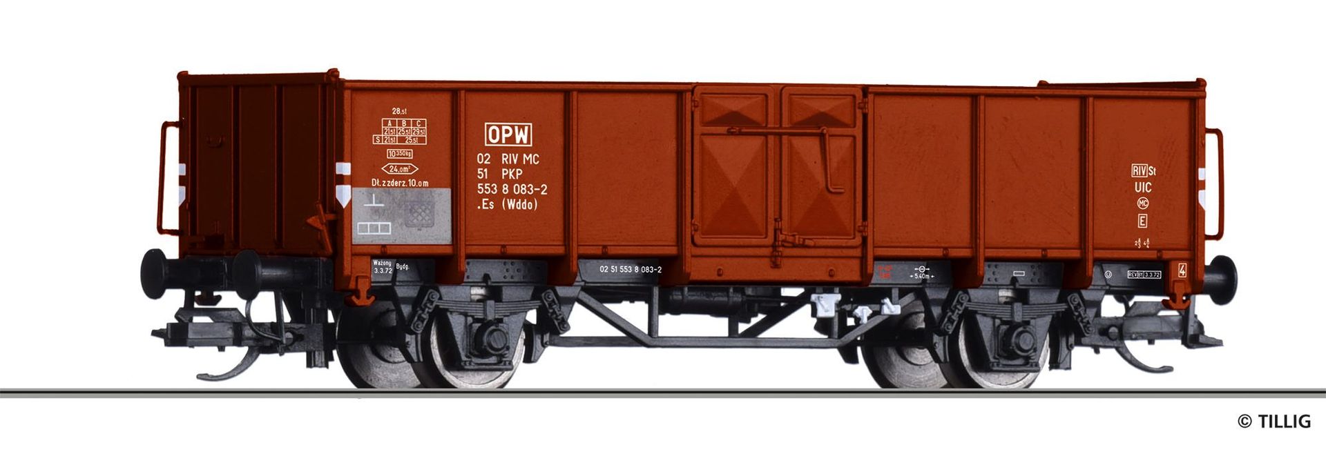 Tillig 14087 - Güterwagen offen PKP Ep.IV Es TT 1:120