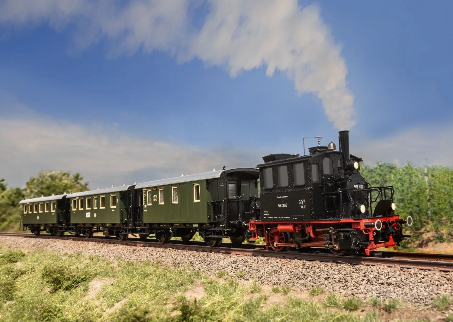 Märklin 26619 - MHI Zugpackung Spalter Bock Dampflok BR 98 307 DB Ep.III H0/WS Sound