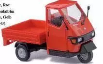 Busch 60001 - Piaggio Ape 50 Rot Spur0 1:43
