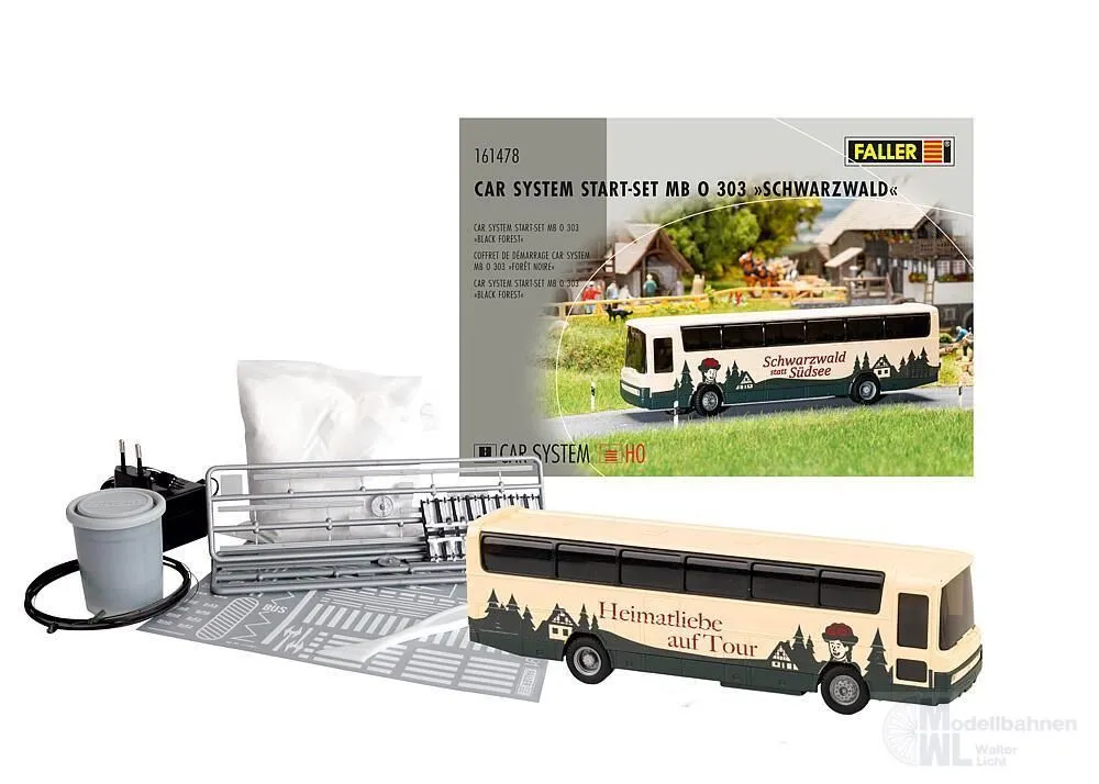 Faller 161478 - Car System Start-Set Mercedes-Benz O 303 Schwarzwald H0 1:87