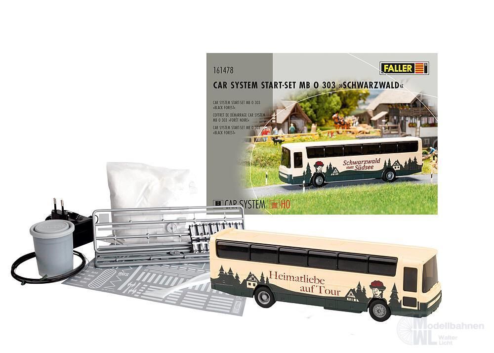 Faller 161478 - Car System Start-Set Mercedes-Benz O 303 Schwarzwald H0 1:87