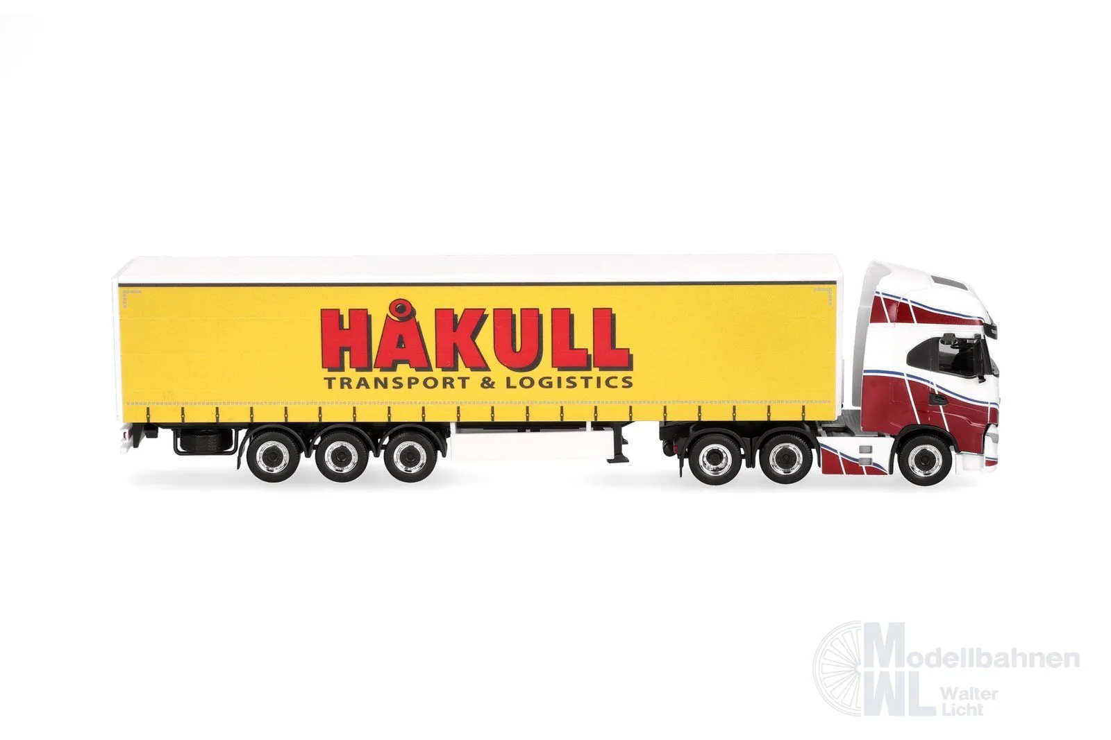 Herpa 320757 - Iveco S-Way Gardinenplanen-Sattelzug Hakull (N) H0 1:87