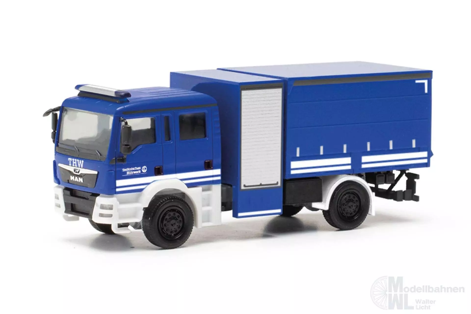 Herpa 098175 - MAN TGM Mehrzweckgerätewagen Plane THW H0 1:87