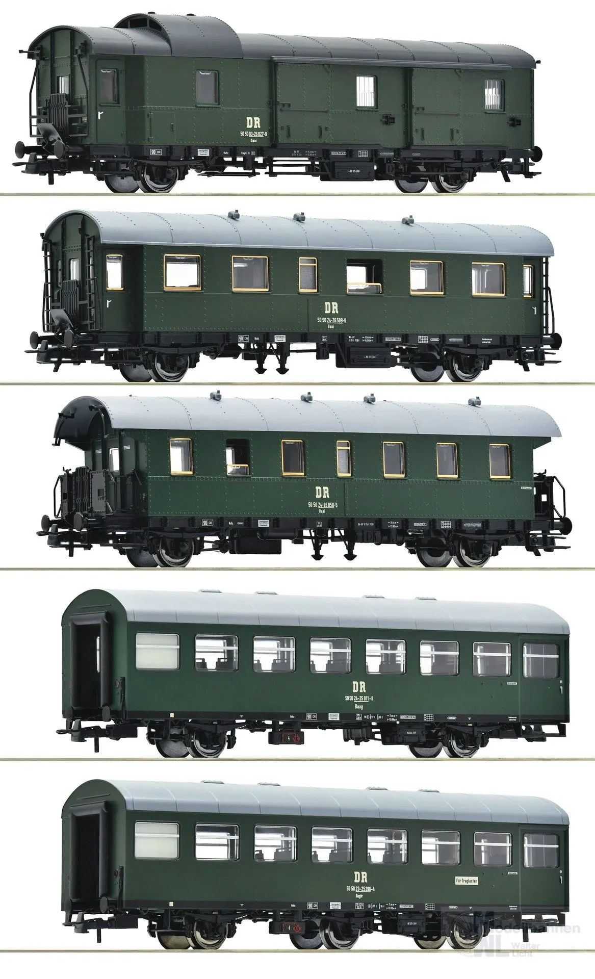 Roco 6200243 - Personenwagen Set DR Ep.IV 5.tlg. H0/GL