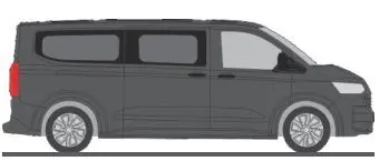 Rietze 11720 - Volkswagen Transporter T7 Bus LR FD stone grey H0 1:87