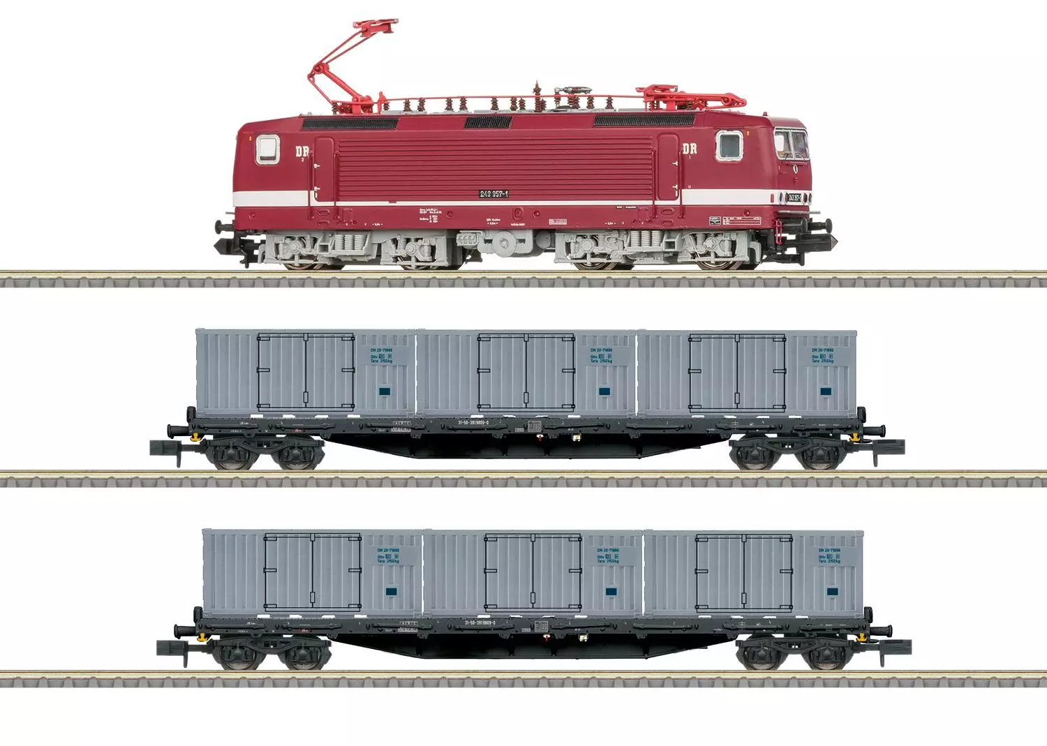 Trix 11169 - Digital-Startpackung E-Lok BR 243 und 2 Containerwagen N 1:160