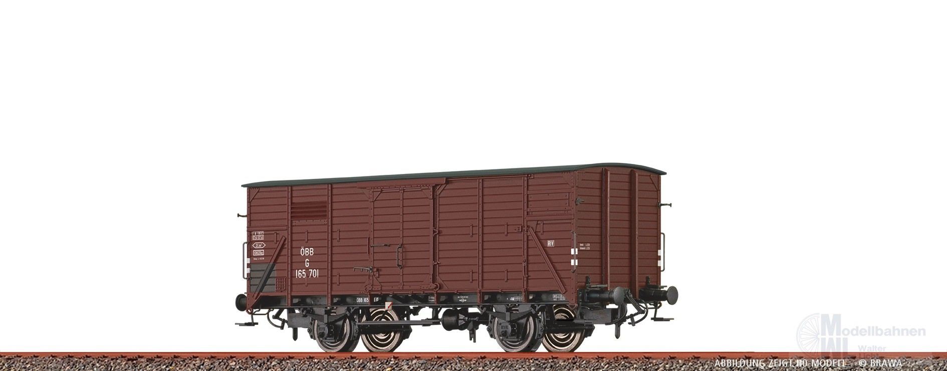 Brawa 67497 - Güterwagen gedeckt ÖBB Ep.III G10 N 1:160
