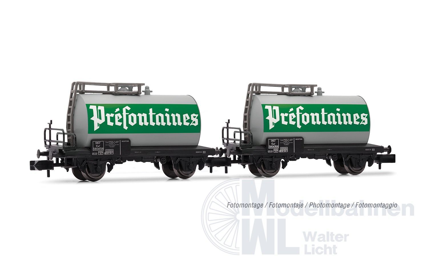 Arnold 6702 - Kesselwagen Set SNCF Ep.IV 2.tlg. Prefontaines N 1:160