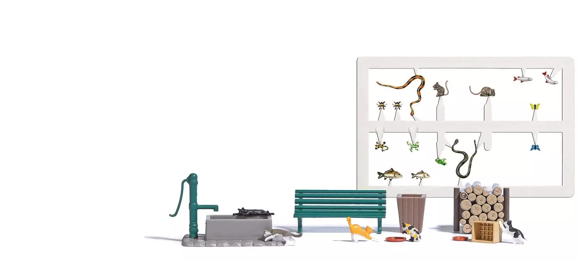 Busch 7921 - A-Set: Spielende Katzen H0 1:87