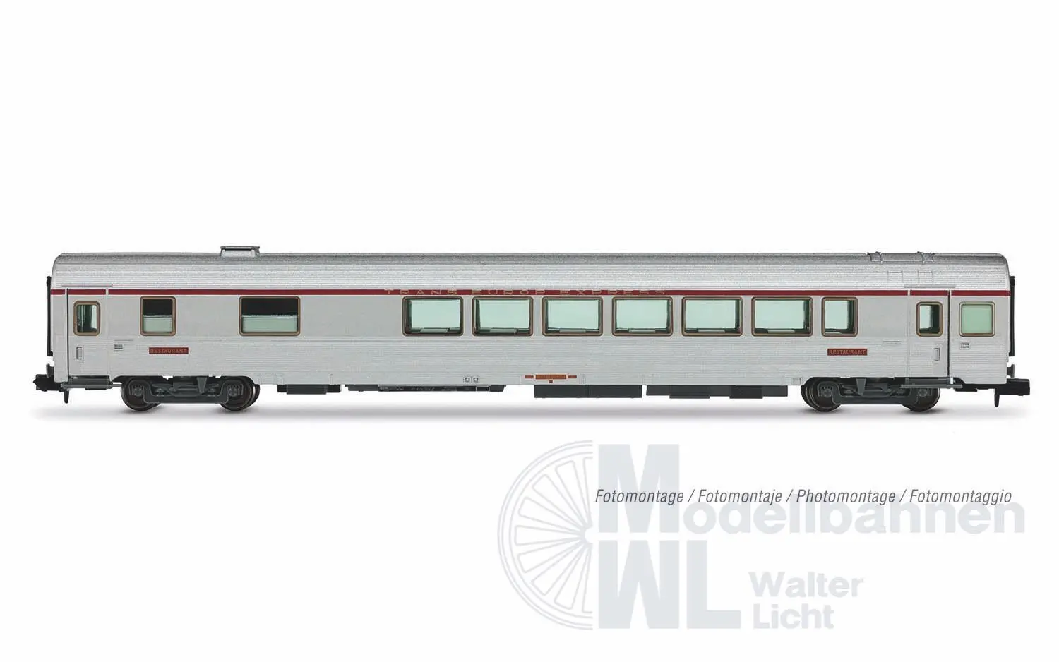 Arnold 4499 - Personenwagen Set SNCF Ep.IV TEE Jules Verne 4.tlg. N 1:160