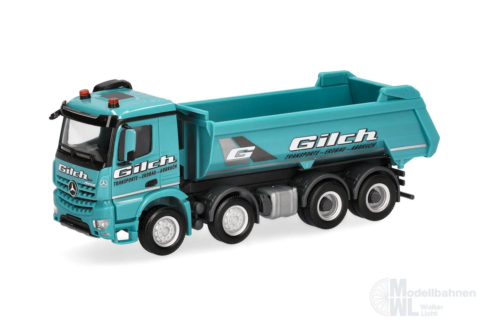 Herpa 321174 - Mercedes-Benz Arocs Rundmulden-LKW Gilch Erdbau und Transport H0 1:87