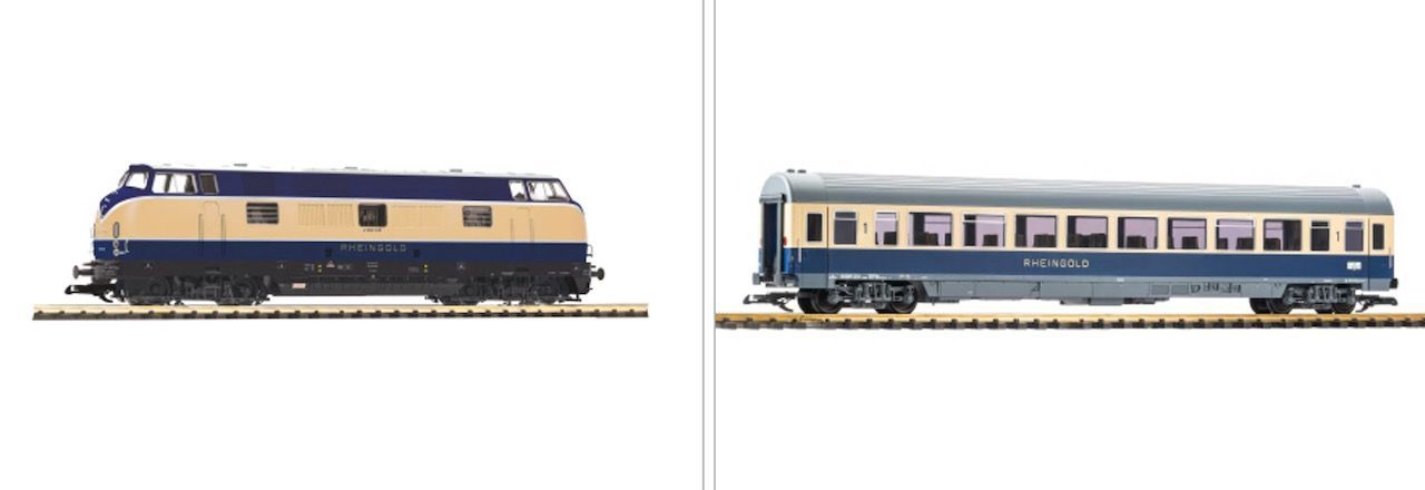 Piko 30200 - SET Diesellok V 200 103 RHEINGOLD + PIKO 37980 Spur G 1:22,5