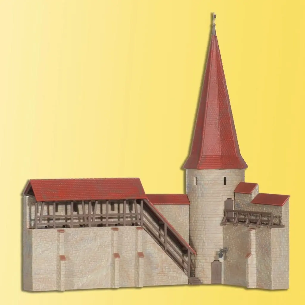 Kibri 38915 - Stadtmauer mit Rundturm in Weil H0 1:87